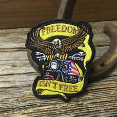 Freedom isn't Free イーグル ワッペン ◆ バイク バイカー 白頭鷲 アイロン接着対応 パッチ CA157