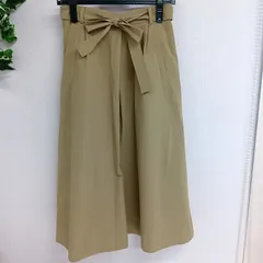 [SunaUna]スーナウーナ ロングスカート リボン レディース 古着 サイズ36 S 黄土色（い-284，ナ）のサムネイル