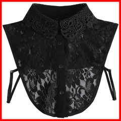 【在庫処分】付け襟 つけえり 付け衿 レディース レイヤード [§SEYIXU] つけ襟 肩かけ つけ衿 トップス レース ブラウス襟 カーディガン風 マフラー ストール 重ね着 大人可愛い