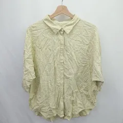 ◇ ⊂ CIAOPANIC TYPY チャオパニックティピー シンプル系 半袖 リネンレーヨンシャツ サイズ1 イエロー系 レディース E  【1507280000496】