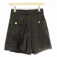 グレースコンチネンタル GRACE CONTINENTAL フェイクレザー ショートパンツ キュロット 1931-4286 エコレザー 36 黒 ブラック /☆Gのサムネイル