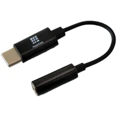 【 新品 未開封 】   HASHTAG イヤホン端子 変換アダプター 3.5mmジャック - USB TypeC端子（12cm）ブラック HT-AAOCH2BK 未使用 送料無料
