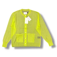 参考上代39600円 未使用品 ssstein 24SS SHEER KNIT CREW NECK CARDIGAN シアーニットクルーネックカーディガン セーター シュタイン ST.1007 ライム S  99415A5のサムネイル