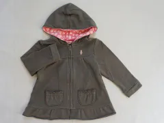 ミキハウス アウトレット miki house mikihouse 子供服 女の子 90cm ベビー服 長袖 薄手 ジップアップ パーカー グレー リーナちゃん ★3 トップス ガールズ 女児 キッズ ベビー 【中古】 ユーズド 古着 子ども服