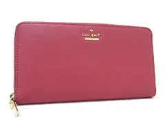 kate spade ケイトスペード PWRU5073B キャメロンストリートレイシー レザー ラウンドファスナー 長財布 ウォレット ピンク系 DK6525