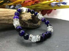 パワーストーン ブレスレット パープルタイガーアイ&クラック水晶   8mm（シルバー）レディース 女性  数珠ブレス 開運 プレゼント ギフト [20]