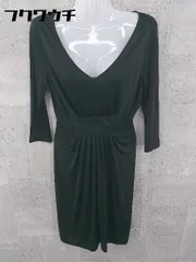 ◇ scot club スコットクラブ 長袖 膝下丈 ワンピース サイズ9号 ブラック レディース 【1002801057596】