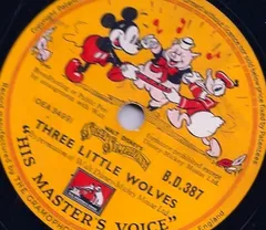 英78RPM/SP Walt Disneys Silly Symphony Three Little Pigs/Three Little Wolves BD387 His Masters Voice /00500