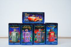 8.407 ▲ 増田屋 ROCKET RACER ブリキ ロボット セット