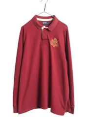 【お得なクーポン配布中!】 90s ポロ ラルフローレン 長袖 ラガーシャツ メンズ XL / オールド ラグビー 長袖シャツ ポロシャツ カットソー 大きいサイズ ワンポイント