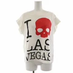 ハイドロゲン HYDROGEN Tシャツ カットソー 半袖 フレンチスリーブ ドクロ プリント S 白 ホワイト /AQ ■GY30のサムネイル