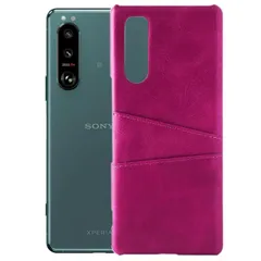 Xperia 5 III ケース SO-53B SOG05 XQ-BQ52 エクスペリア5 マーク3  カード収納 レザー スマート ケース 【Color】 マゼンタのサムネイル
