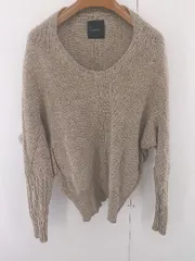 ◇ URBAN RESEARCH ROSSO ウール混 ドルマン 長袖 ニット セーター サイズF ダークベージュ系 レディース P  【1303310000708】