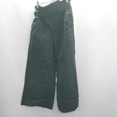 ◇ Θ AZUL BY MOUSSY 同素材ベルト付 バックウエストゴム ワイドパンツ サイズ M ブラック レディース E  【1411280034972】