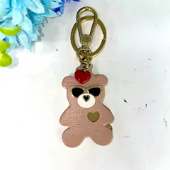 フルラ キーホルダー チャーム クマ ハート ピンク サングラス FT84