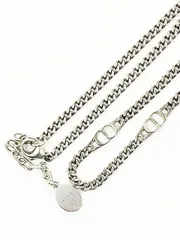 ディオールオム Dior HOMME CD ICON THIN CHAIN SILVER N2502A CDアイコン チェーン リンク ネックレス シルバー 925 【ブランド古着ベクトル】【中古】☆AA★▲■ 241213のサムネイル
