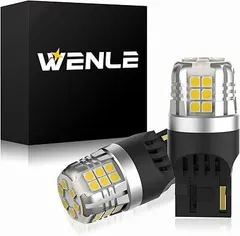 【在庫処分】WENLE(ウエンレ) 爆光 T20 シングル led バックランプ 後退灯 ホワイト6000K キャンセラー内蔵 DC12V車用 左右分2本入り