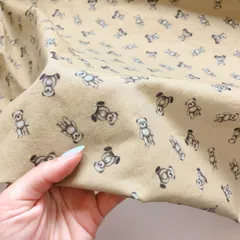 《韓国生地》ミニミニくまさん生地 140×45  (F12-1)