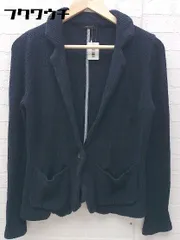 ◇ COMME CA ISM コムサイズム コットン 長袖 ニット ジャケット サイズM ネイビー レディース 【中古】 【1002800988518】