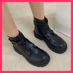 【スタッフおすすめ！】 厚底 ショートブーツ レディース 美脚 ワークブーツ 韓国/ショートブーツ脚長/黒ブーツ疲れにくい おしゃれ ミドルブーツ エンジニアブー おすすめ おしゃれ　人気 上品 3JIANLONG-055