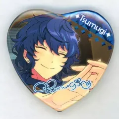 【中古】バッジ・ピンズ 青葉つむぎ 「あんさんぶるスターズ!! 宝石心晴 ハート型缶バッジ B」 中国限定