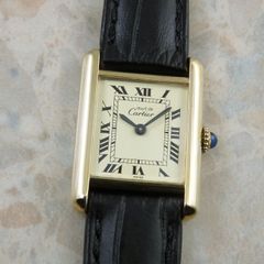 Cartier マストタンク SM 手巻き式 レディース腕時計 ヴィンテージ カルティエ Tank ローマダイヤル アンティーク タンクマスト
