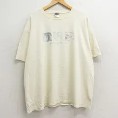 XL/古着 半袖 ビンテージ Tシャツ メンズ 00s ディズニー くまのプーさん ティガー イーヨー 大きいサイズ コットン クルーネック 薄黄 イ
