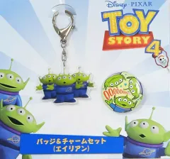 【中古】その他雑貨(キャラクター) エイリアン バッジ＆チャームセット 「トイ・ストーリー4」 劇場グッズ