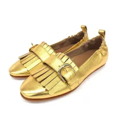 良好 FitFlop フィットフロップ 表記サイズ:24  ローファー  ゴールドカラー   レディース　240001132273