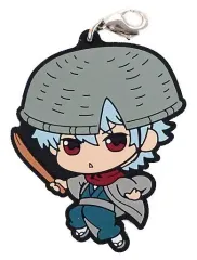 【中古】キーホルダー・マスコット(キャラクター) 坂田銀時(雨笠) ちっさくてもかっこいいだろがぁ!ラバーマスコット 「一番くじ 銀魂～宇宙一かっこいい男達～」K賞