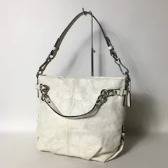 2508-297｜コーチ シグネチャー ショルダーバッグ レザー ホワイト