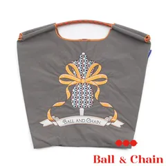 【正規品】ボールアンドチェーン (トルソー / F.グレー) Mサイズ  トートバッグ エコバッグ 刺繍 リボン