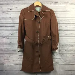 訳あり特価★TOCCA/トッカ★トレンチコート【Women's size -S/ブラウン】ロングコート/花ボタン/イチゴ柄/パイピング◆BA20-A3<sale>