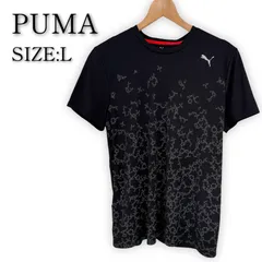 PUMA プーマ スポーツウェア トレーニングウェア L ブラック Tシャツ 半袖 古着