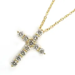 TIFFANY&Co. ティファニー K18YG イエローゴールド スモールクロス ペンダントネックレス 67124766 2.2g 41cm レディース 中古