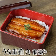 中古葉模様 お弁当箱ウナギ重2段