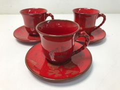 【★38-363】■中古■ｱｰﾈｽﾃｨﾝ製　C/S カップ&ソーサー 3客（1715）