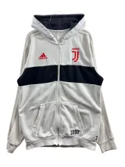adidas(アディダス) ユベントス 白 ベージュ ジップアップパーカー フード付き