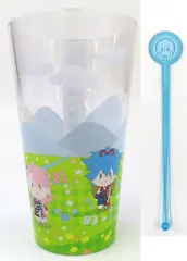 【中古】食器 江雪左文字・宗三左文字・小夜左文字・太閤左文字 御伴クリアコップ＆マドラーセット 「フリューくじ 刀剣乱舞ONLINE 御伴散歩 ～御伴くじ～ その3」 D賞