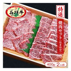 「沖縄県石垣島より直送」石垣牛特選焼肉おまかせセット（400g／2人前）