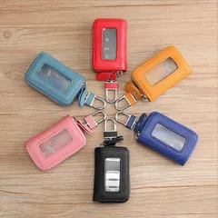 窓付き キーケース  メンズ レディース 車 スマートキー ケース  ブランド スマートキーも入る スマートキー対応 レザー スマートキーケース  hyuxz05
