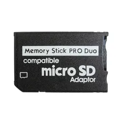 MicroSDからMS Pro Duoへの変換アダプター    単一のTFカードをMSカードに変換するアダプター   カードスロット変換アダプター   カメラ用メモリーカードアダプター    PSPゲーム機用マジックゲートカードアダプター    （ブラック）
