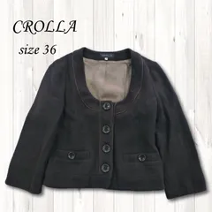 美品 CROLLA ノーカラージャケット　長袖　日本製 ロングノーカラージャケット - SOÉJU online store｜上質な大人