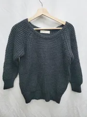 ◇ ⊇ BEAUTY&YOUTH UNITED ARROWS ウール アルパカ混 長袖 ニット セーター ダークネイビー系 レディース P  【1407260043720】