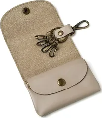 本革幸房 キーケース メンズ レザーソムリエ監修／整理収納アドバイザー監修 キーホルダー 小銭入れ レディース グレージュ( (2)グレージュ)