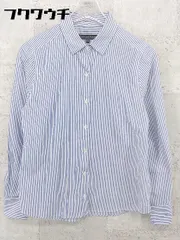 ◇ green label relaxing グリーンレーベル UNITED ARROWS ストライプ 長袖 シャツ サイズ36 ネイビー　ホワイト レディース  【1002800470198】