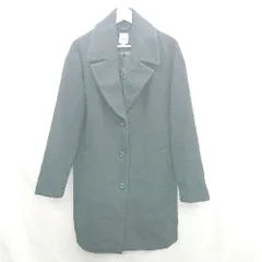 ■ ⊇ GAP ギャップ 裏地あり 長袖 ロングコート サイズM ブラック レディース E  【1501230010948】