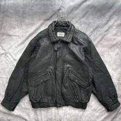 本格派　ヴィンテージ 古着　レザーブルゾン　ジャケット　シボ革　本革　革ジャン