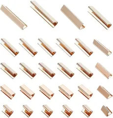 PH PandaHall ワニ口 ワニグチ ワニカン 42個 エンドパーツ 金具パーツ リボン留め 紐止め 留め金具 クリップ ジュェリー用 ベルトクリップ アクセサリーパーツ 手芸用品 手作り素材( ゴールド)