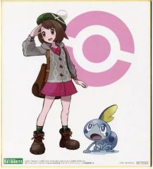 [중고] 종이 제품 유우리 & 메슨 고마워 씨 일러스트 색종이 [포켓 몬스터 소드 실드 ARTFX J 유리 with 메슨 1/8 PVC 제 도장 완료 완성품] 포켓몬 센터 코토부키야 숍 한정 특전